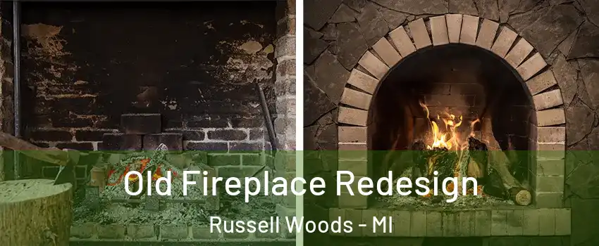 Old Fireplace Redesign Russell Woods - MI