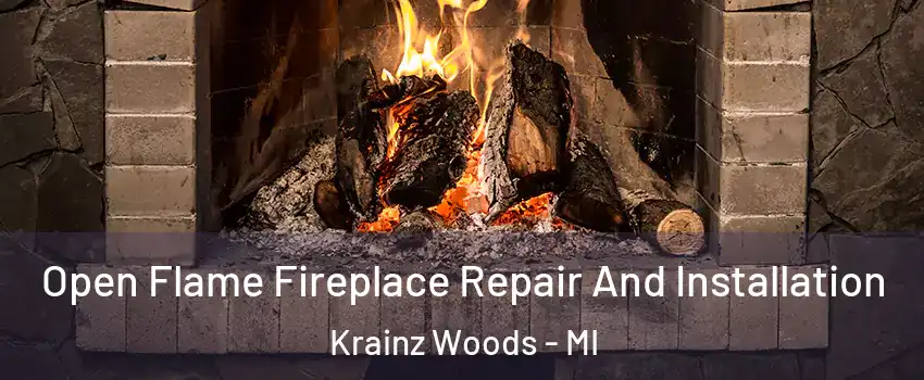 Open Flame Fireplace Repair And Installation Krainz Woods - MI